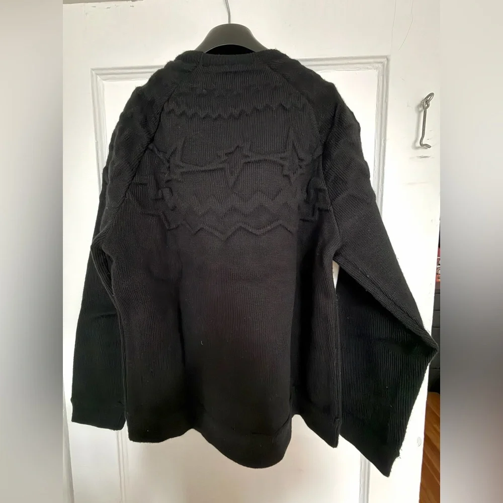 Neil Barrett Textured Black Crewneck Sweater - Picture 4 of 7